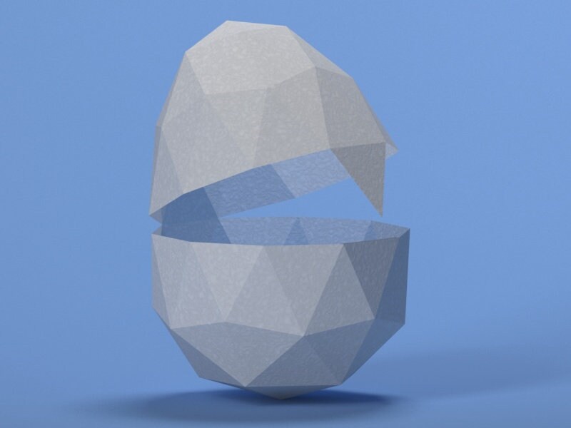 Printable DIY Template PDF. Paper Egg Box. 3D Paper Egg Box. Etsy