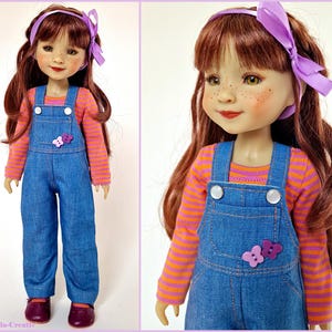 Vestiti per bambole, 38 cm Rosso rubino FF - Jeans Arancione Viola