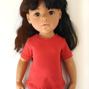 Doll clothes 50 cm Götz, T-SHIRT uni, color to choose image 2