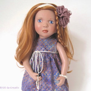 3 parts Set MASCHA staublila-violet-nature Dolls outfit clothes image 2