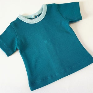 Doll clothes 50 cm Götz, T-SHIRT uni, color to choose Petrol