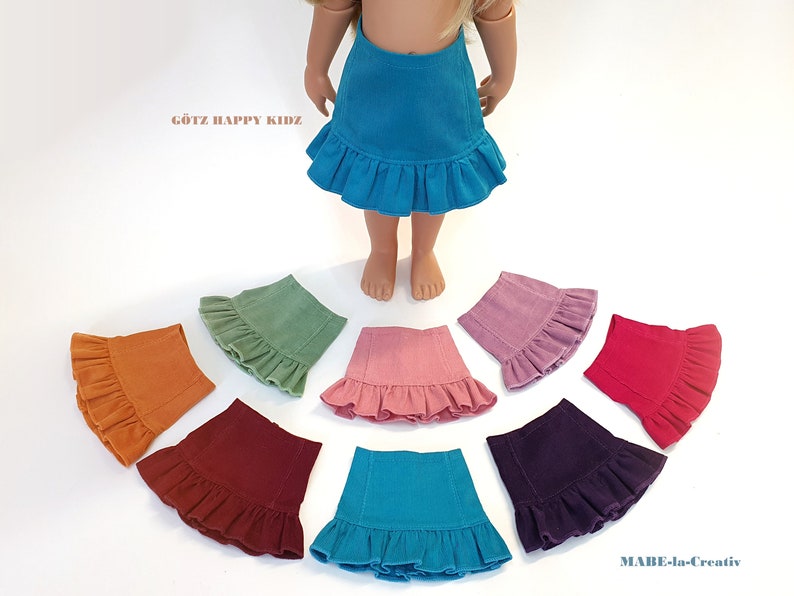 Doll clothes, 50 cm Götz CORD SKIRT, to select image 1