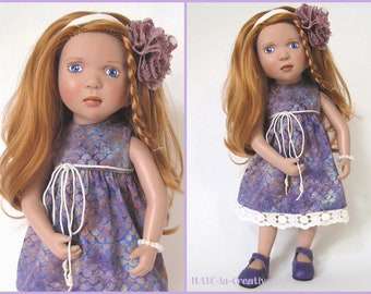 3 parts Set MASCHA - staublila-violet-nature - Dolls outfit clothes