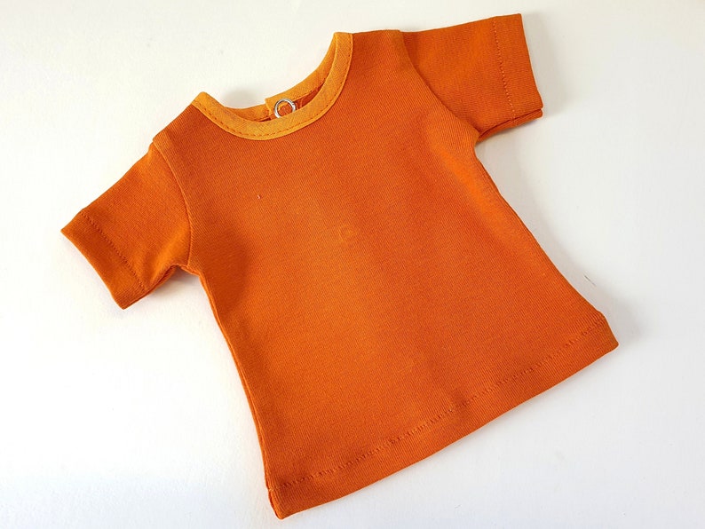 Doll clothes 50 cm Götz, T-SHIRT uni, color to choose Zimtorange