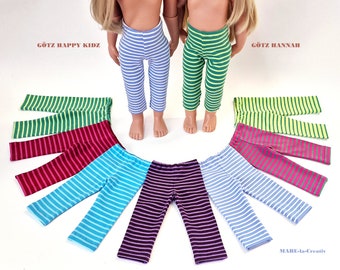 Doll clothes 50 cm Götz, striped LEGGINGS capri - to choose from