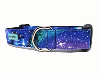 Galaxy Dog Collar / Space, Cosmic, Universe Design / 4 Widths Available for Puppies to Large Dogs / Gifts for Pets