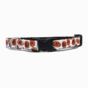 Halloween Cat Collar - &#39;Hey Pumpkin&#39; - Jack O&#39;Lantern Breakaway for Kittens or Cats, Removable Bell