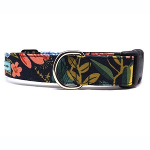 Rifle Paper Co Garden Party Navy Floral Dog Collar | Available in 4 widths