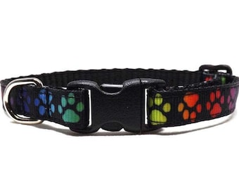 Cat Collar The Shadow Paw | Colourful Paw Breakaway Cat Collar with Bell