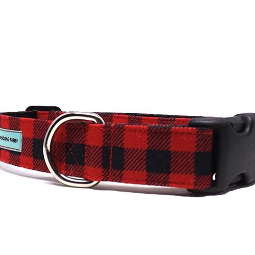 Red & Black Tartan Tartan Dog Collar Available in 4 Widths Etsy
