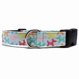 Balloon Doggies Dog Collar | Colourful Dog Balloon Animal Collar | Available in 3 widths