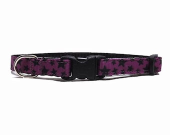 Cat Collar The Witchy Star | Purple and Black Stars Breakaway Collar with Bell