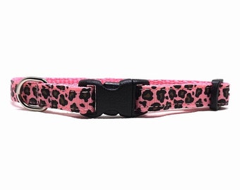 Cat Collar The Lil Leopard | Pink Leopard Spot Breakaway Collar with Bell