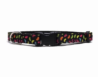 Cat Collar Neon Jelly Beans | Colourful Jelly Bean Candy Breakaway Collar with Bell