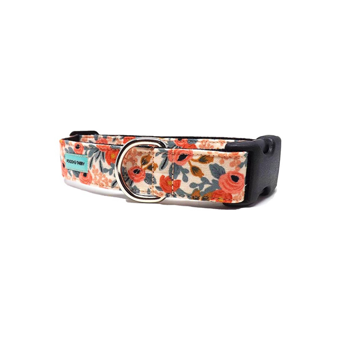 Rosa Peach Dog Collar / Rifle Paper Co ® Rosebud
