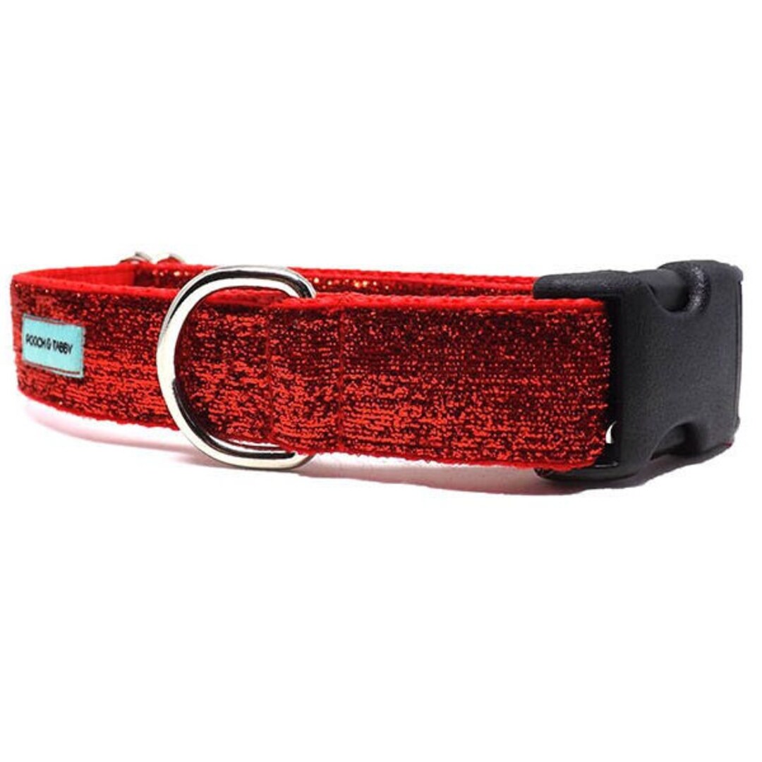 Sparkle Dog Collar Red No Mess Sparkle/glitter Dog Collar for Small to