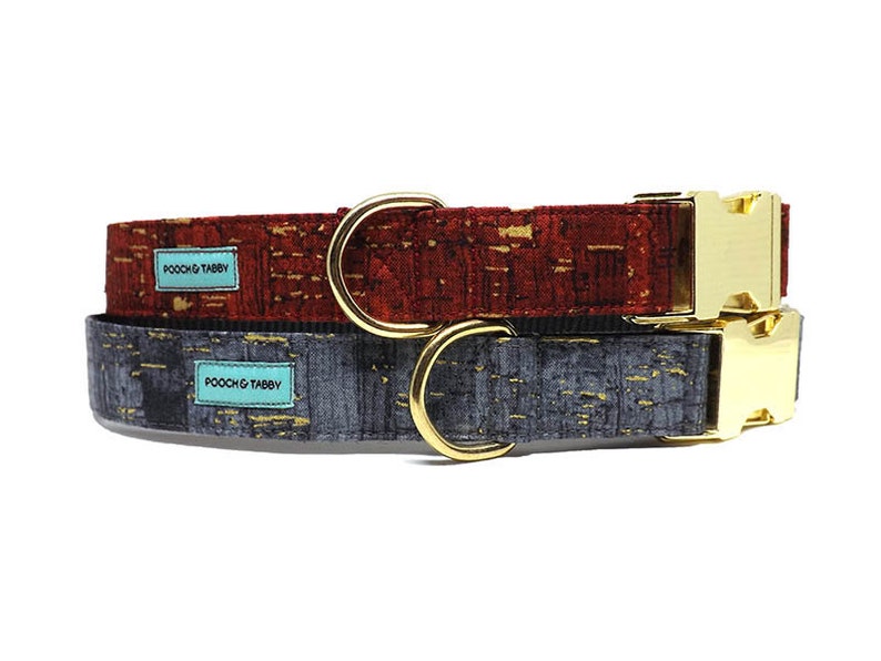 Upgrade to Brass Plated Hardware Dog collar metal buckle & slider upgrade image 3