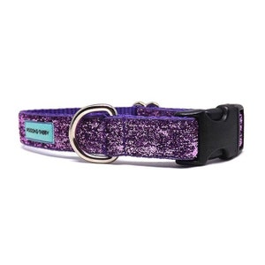 Sparkle Glitter Dog Collar Lavender | No Mess Sparkle Dog Collar for Small to Extra Large Dogs