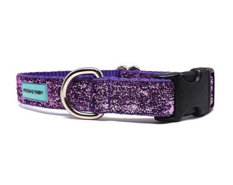 Sparkle Glitter Dog Collar Lavender | No Mess Sparkle Dog Collar for Small to Extra Large Dogs