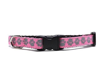 Cat Collar The Reflector Paw - Pink | Breakaway Cat Collar with Bell