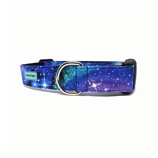 Weltraum Hundehalsband, 'Galaxy', in 4 Breiten erhältlich