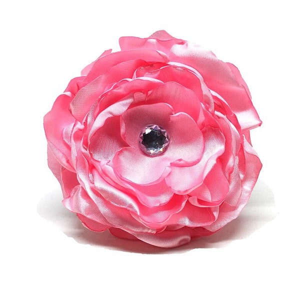 Peony Satin Flower Dog Collar Attachment | Wedding or Special Occasion