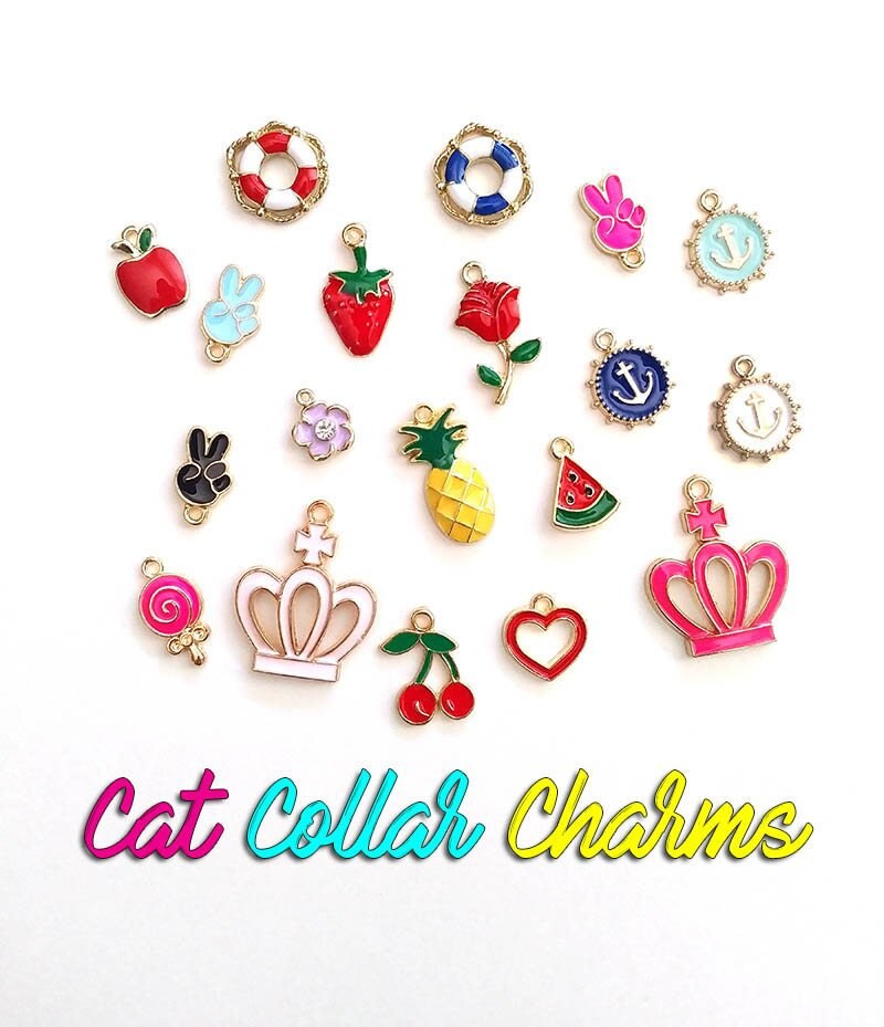 Cat Collar Charms Fun Enamel Mini Charms for Cat Collars Etsy Canada