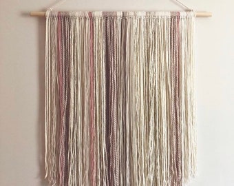 NEUTRAL WALL HANGING // Wall art decor for bedroom wall decor living room decor for girls room fiber art for wall