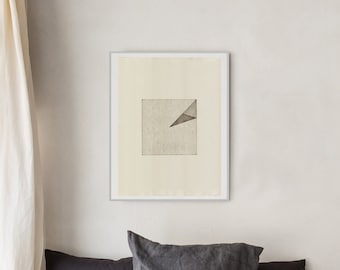 Relief print on paper. Contemporary. Minimal Art. Original. Limited edition. Construction 5