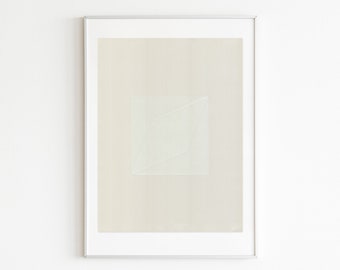 Relief print on paper. Contemporary. Minimal Art. Original. Limited edition. Construction 7