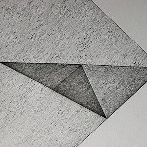 Relief print on paper. Contemporary. Minimal Art. Original. Limited edition. Construction 5 image 4