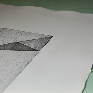 Relief print on paper. Contemporary. Minimal Art. Original. Limited edition. Construction 5 image 5