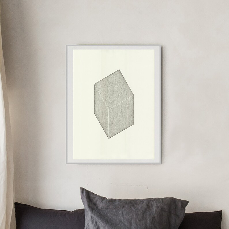 Relief print on paper. Contemporary. Minimal Art. Original. Limited edition. Construction 1 image 3