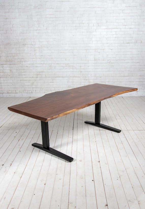 Live edge shop sit stand desk