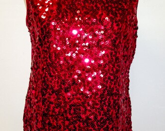 red sparkle womens tops