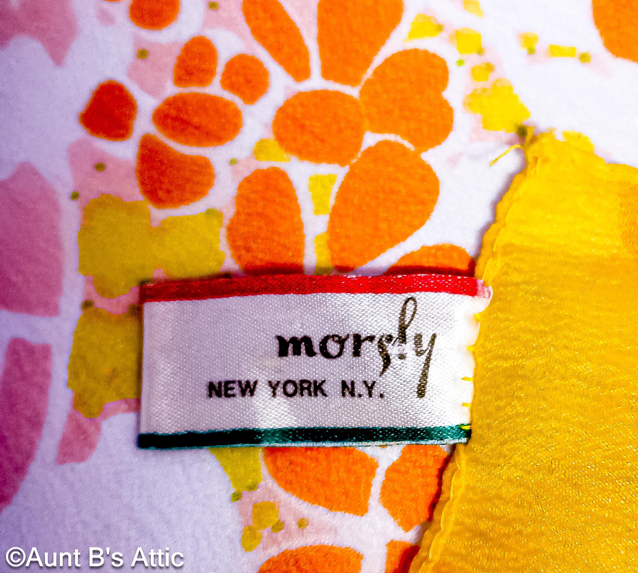 Vintage 60s Floral Nylon Scarf - Morsly of NY - Orange Yellow