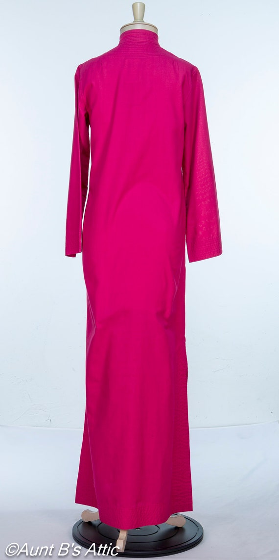 Hot Pink Vintage 80's Asian Tang Style Poly Cotto… - image 3