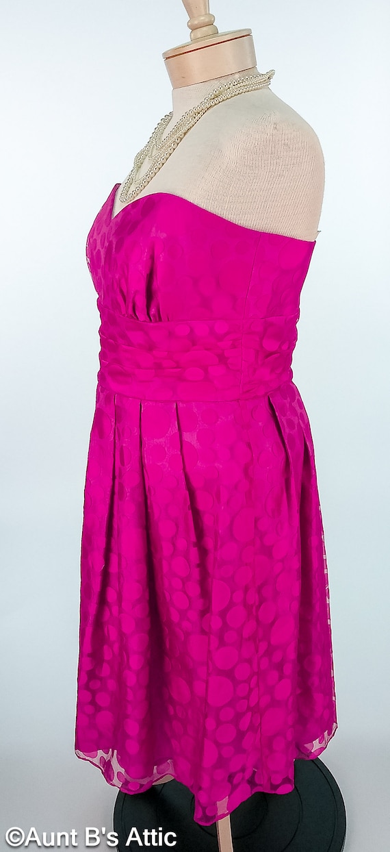 Vintage 80's Barbie Style Party Dress Brite Pink … - image 5