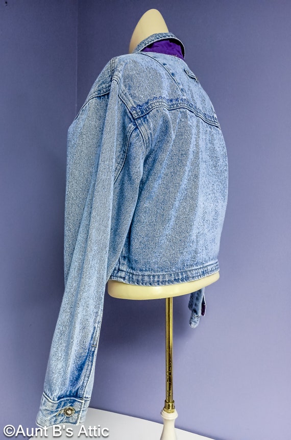 Cute Denim Jacket Vintage 80's Ladies Ethics Ston… - image 4