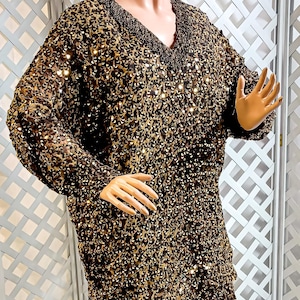 slim fit dress slacks Sequin V-neck Knit Dress – Lux Afrique Boutique