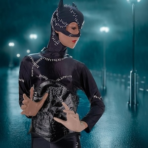キャットウーマン バットマン リターンズ 風 コスプレ衣装 噛みつき S 