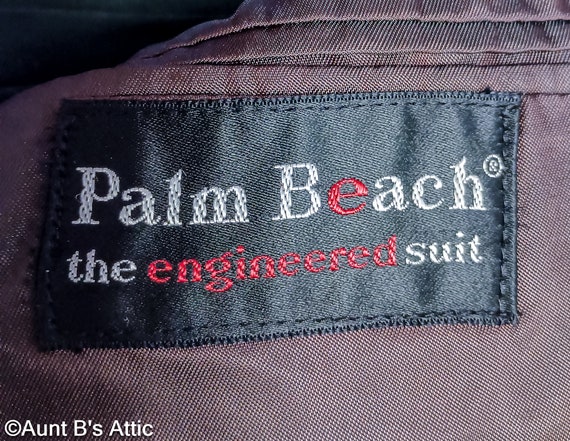 Suit Coat Vintage 60's Palm Beach Dark Green 2 Bu… - image 9