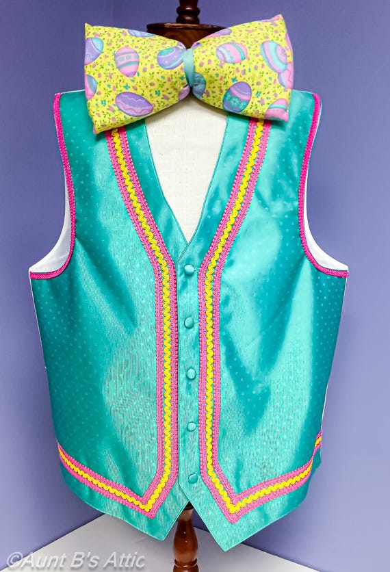 easter bunny vest and bow tie