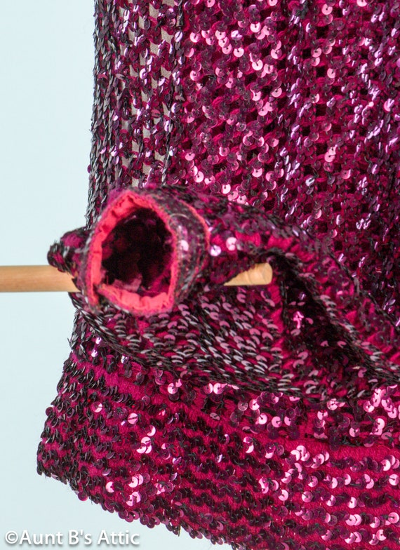 Sparkling Vintage 80's-90's Sweater Ladies Fuchsi… - image 4