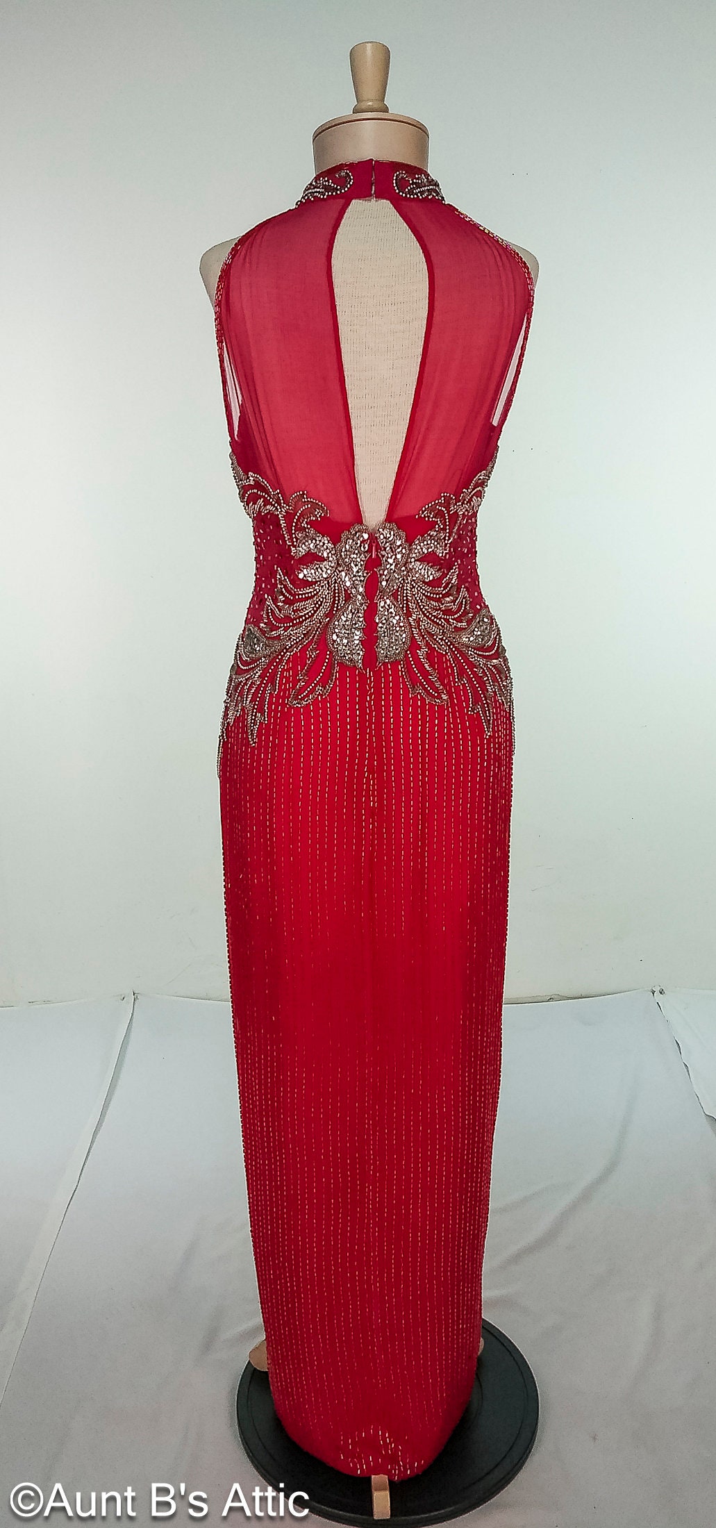 Beautiful Vintage 80's Alyce Designs 100% Silk Fuchsia Pink