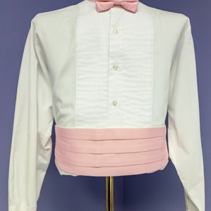 Bow Tie and Cummerbund Set Vintage 80&#39;s Adult Tie & Cummerbund Set Assorted Solid Colors One Size Adjustable