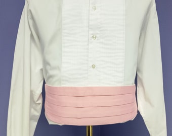 Bow Tie and Cummerbund Set Vintage 80&#39;s Adult Tie & Cummerbund Set Assorted Solid Colors One Size Adjustable