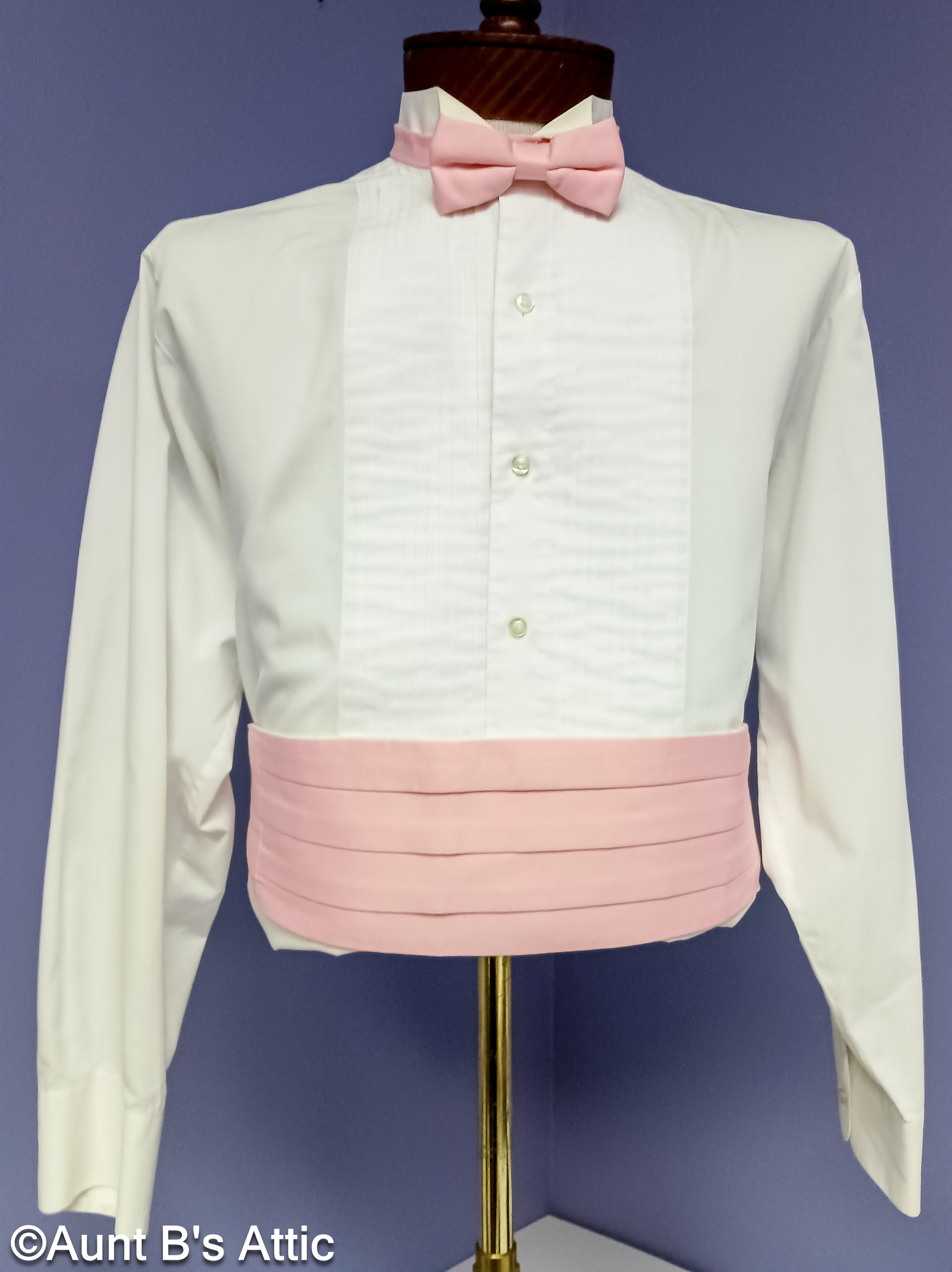 Vintage 80s Bow Tie and Cummerbund Set: Adjustable Formal Wear