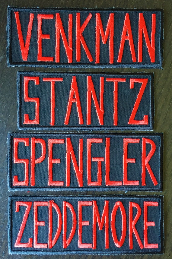 5 inch GHOSTBUSTERS SPENGLER NAME TAG IRON ON PATCH