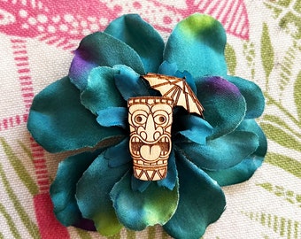 Cheeky Tiki Umbrella Drink Hair Clip